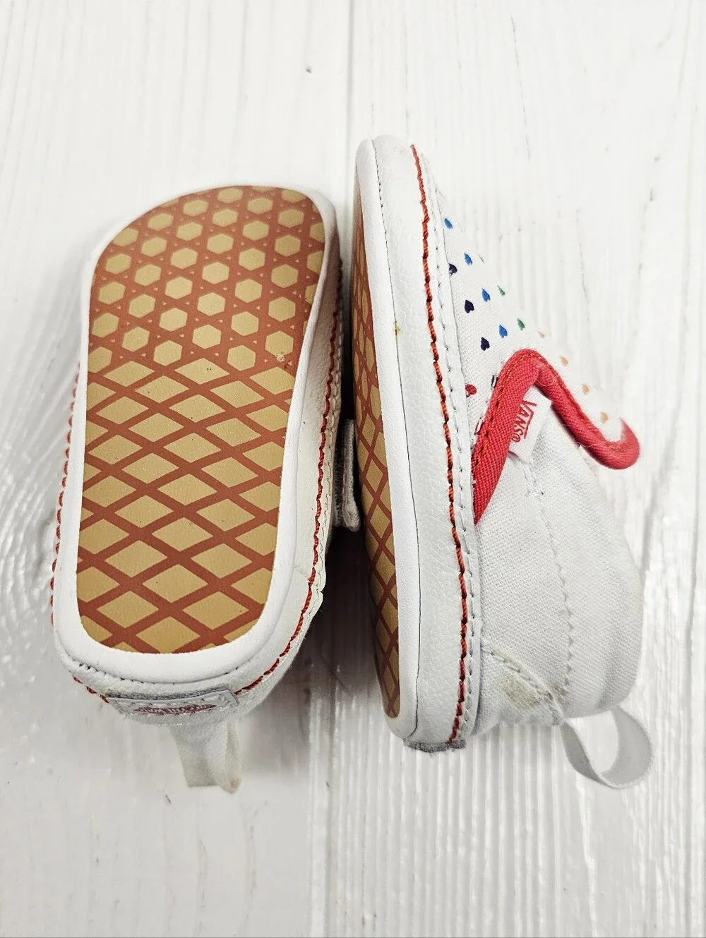 Vans Rainbow Heart Slip On Crib Shoes